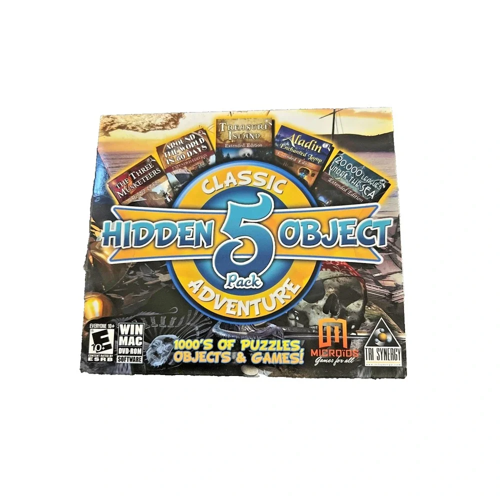 Tri Synergy Classic Hidden Object 5 Pack PC Mac DVD ROM Blue Adventure Games